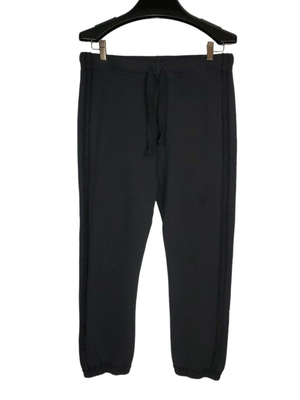 Frank & Eileen Sophie Italian Jogger Sweatpants Women's S Black Triple-Terry - Picture 3 of 8